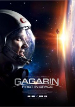 poster Gagarin. Pervyy v kosmose